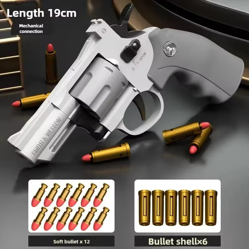 Magnum Zp-5 357 Long Alloy Revolver Soft Bullet Toy Pistol Boy Simulation Toy
