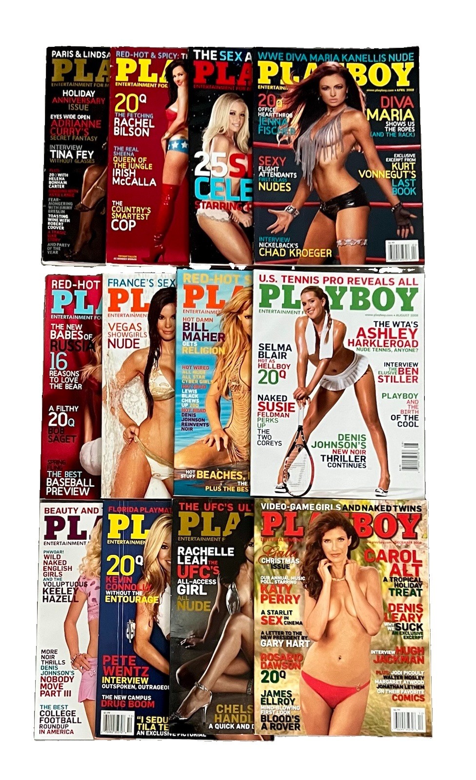 PLAYBOY Magazine Complete Year 2008 –12 Issues W/ CENTERFOLDS PLAYBOY Magazine Complete Year 2008 –12 Issues W/ CENTERFOLDS