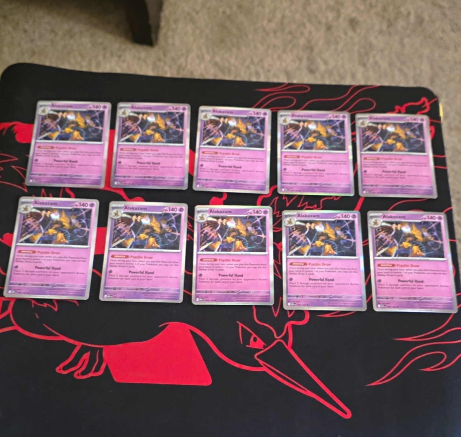 Pokémon Mega Evolution Base Alakazam 056/132 Holo Lot x10 Pokémon Mega Evolution Base Alakazam 056/132 Holo Lot x10