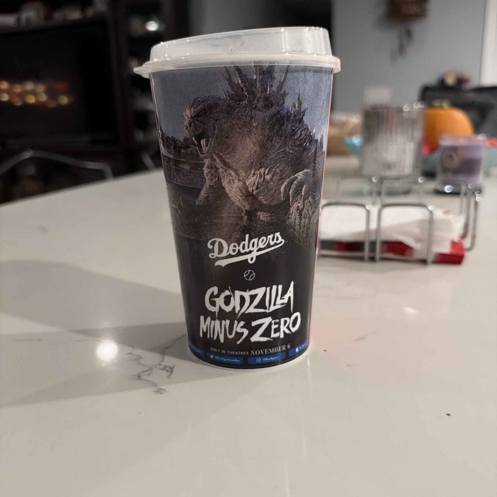 LA Dodgers Godzilla Minus Zero Souvenir Cup 9/24/26 Made In USA LA Dodgers Godzilla Minus Zero Souvenir Cup 9/24/26 Made In USA