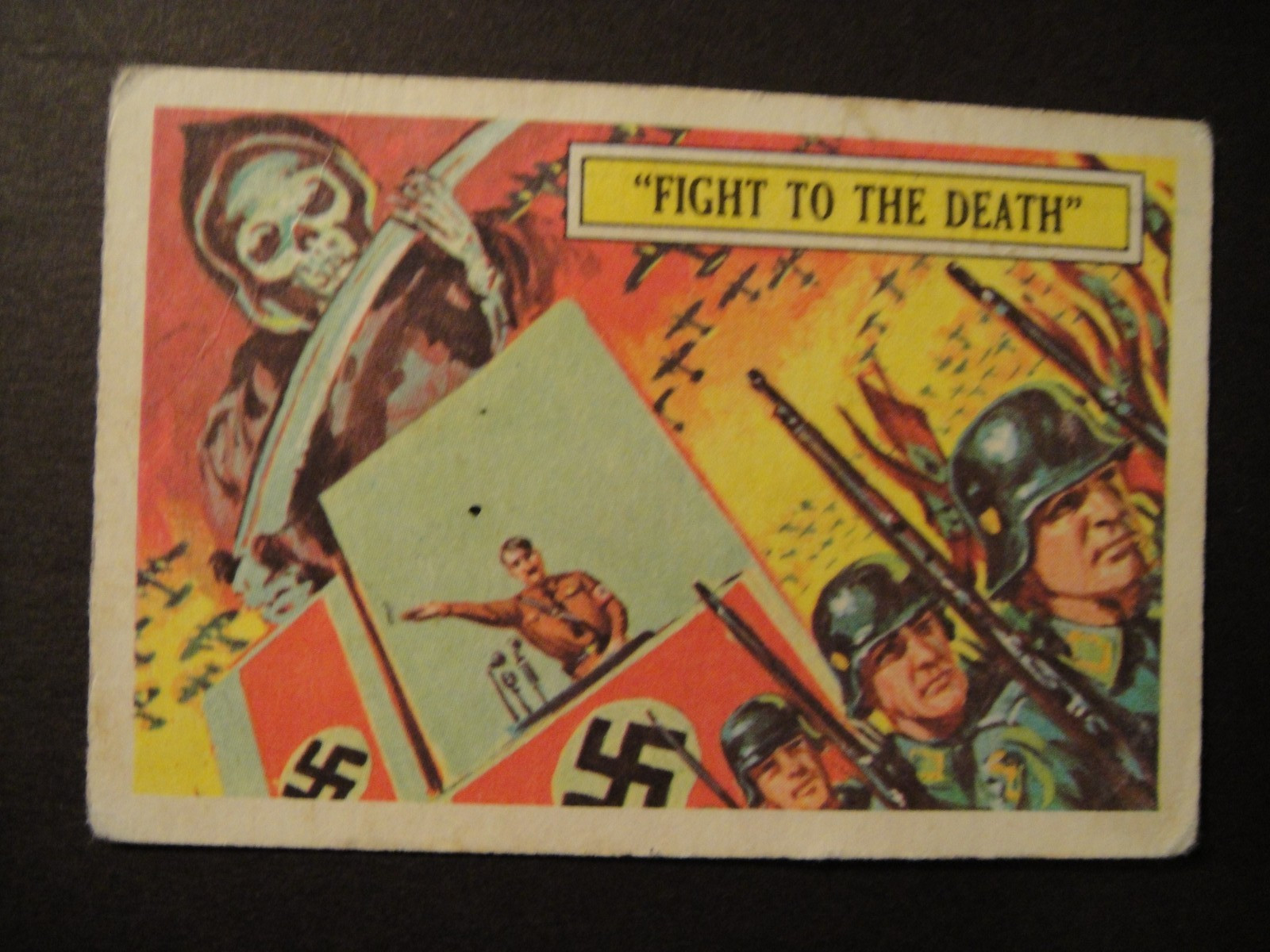 SCARCE A&BC GUM  1966 BATTLE CARDS #1 WORLD WAR 2 USA BRITAIN JAPAN GERMANY