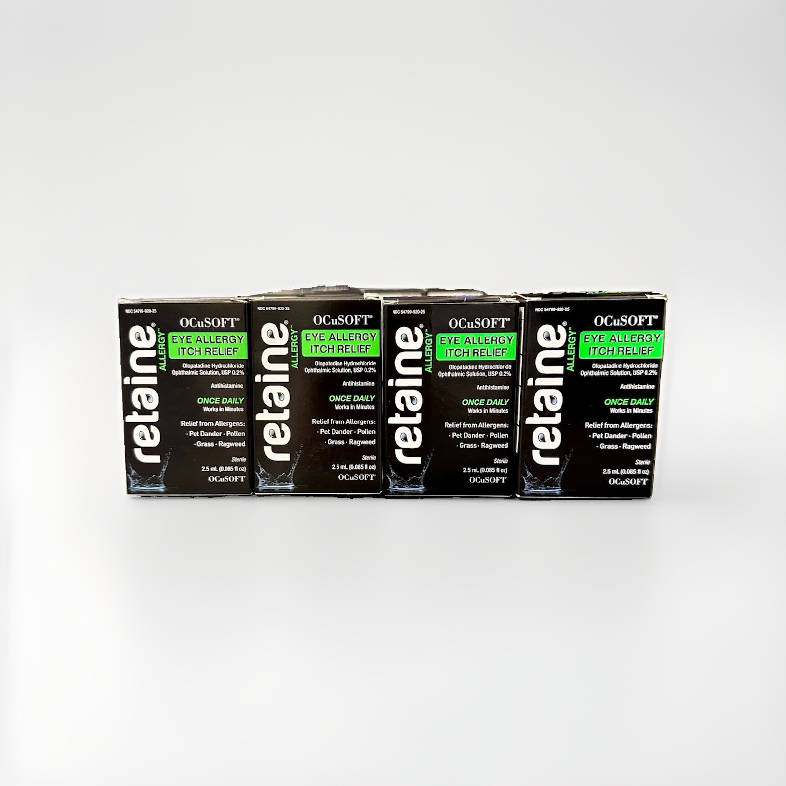 4X - OCUSOFT RETAINE EYE ALLERGY ITCH RELIEF 0.085 fl oz(2.5mL) EXP: 06/27+ 4X - OCUSOFT RETAINE EYE ALLERGY ITCH RELIEF 0.085 fl oz(2.5mL) EXP: 06/27+