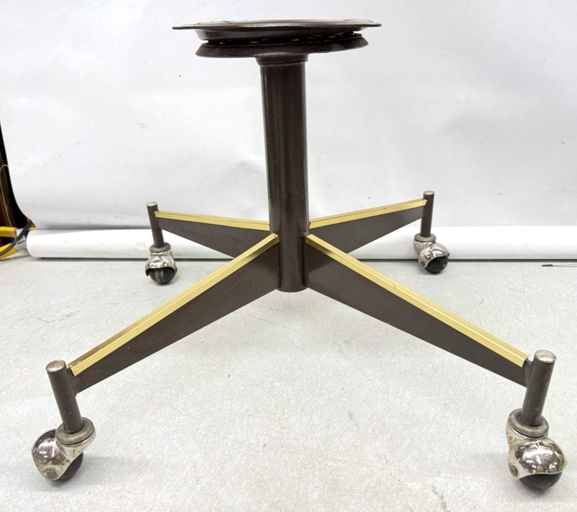Vintage MCM Rolling Swiveling Chair Leg Base Ball Wheel Mid Century Modern Brass Vintage MCM Rolling Swiveling Chair Leg Base Ball Wheel Mid Century Modern Brass
