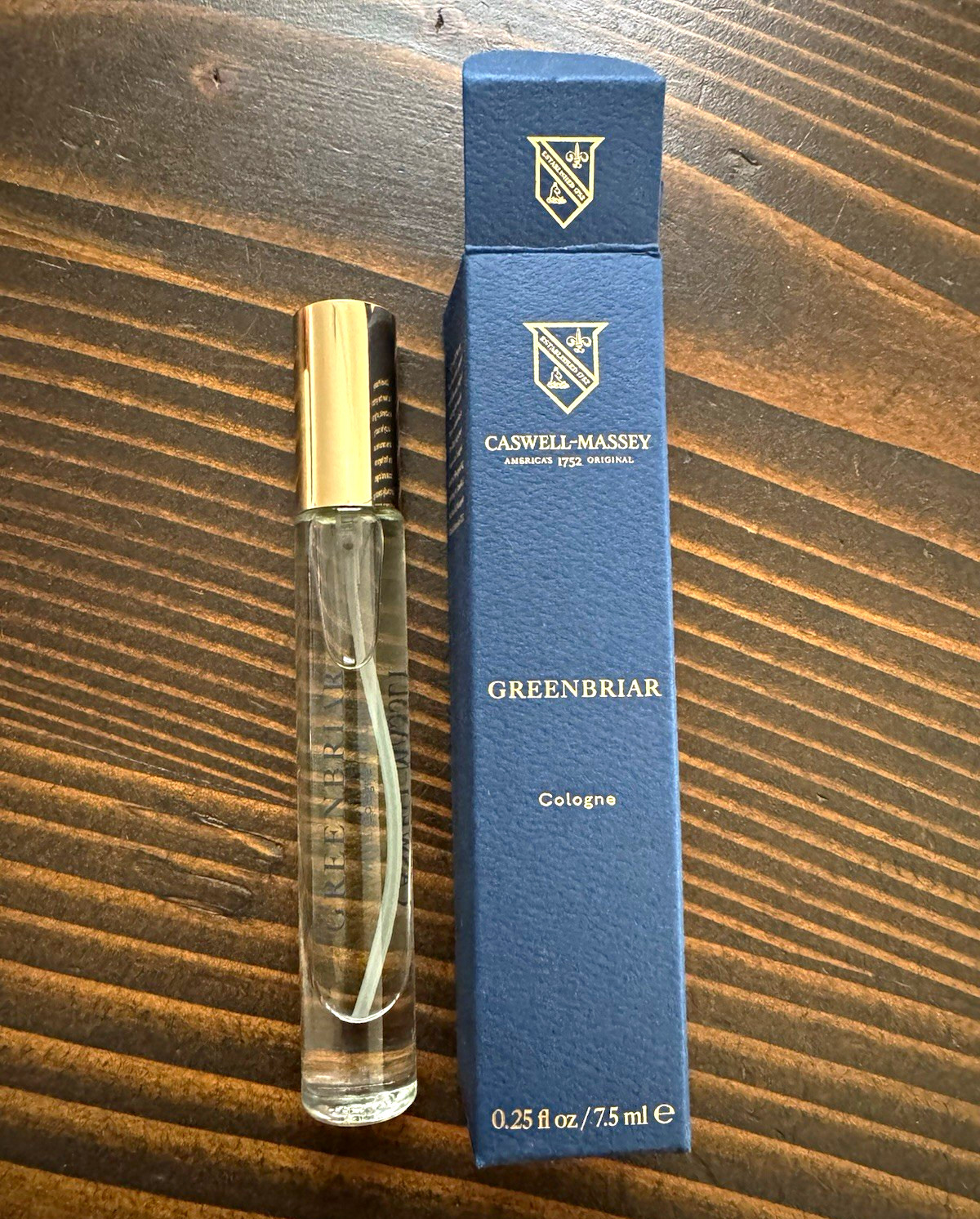 Caswell-Massey Greenbriar Cologne Spray Travel Size 0.25 fl oz / 7.5 ml