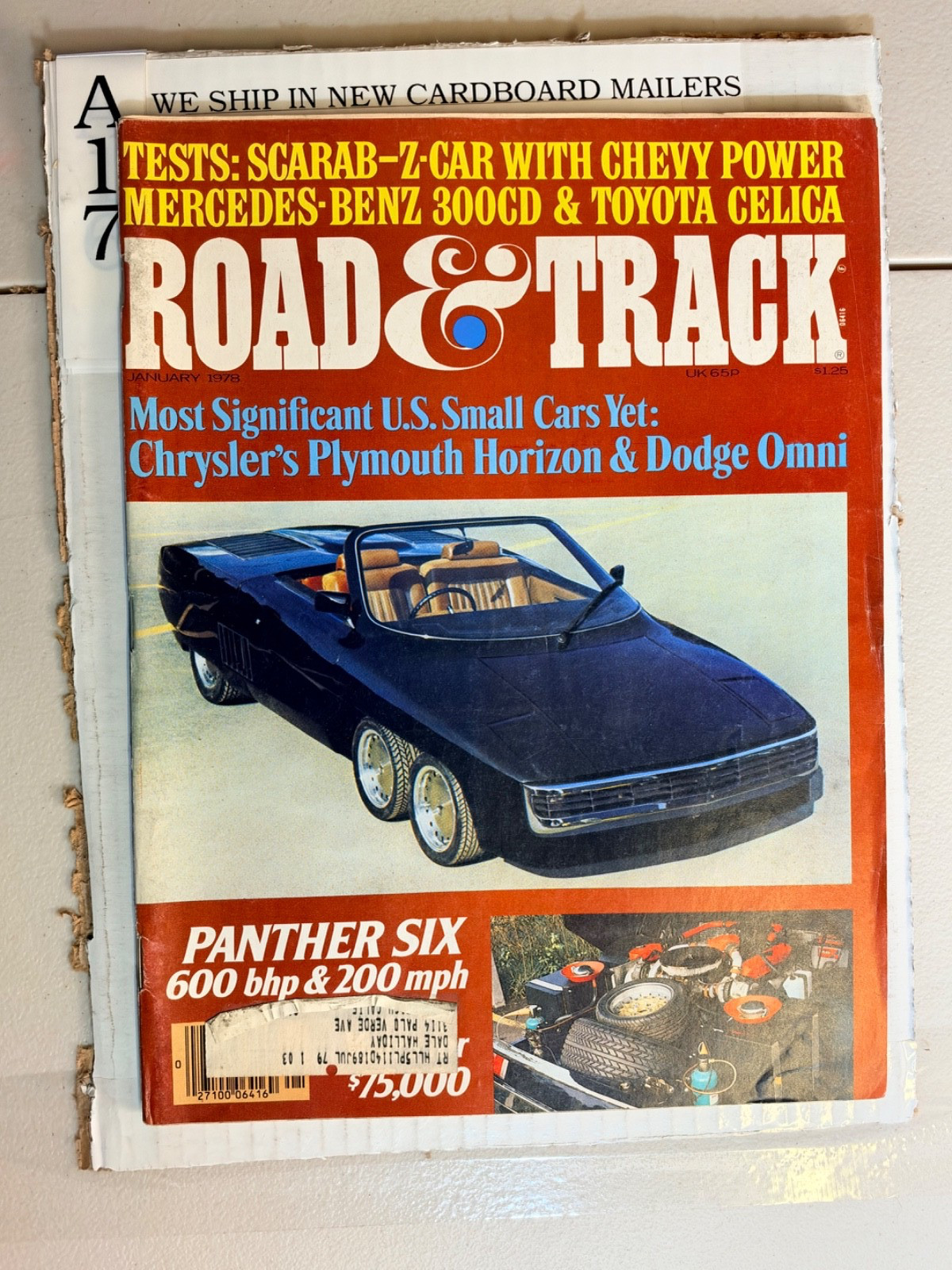 Vintage Road and Track Magazine January 1978