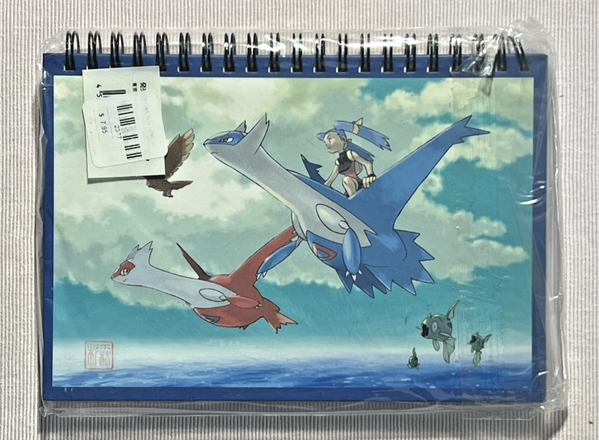 Vintage 2002 Pokemon Center Japan Latias Latios Spiral Notebook sealed Sugimori
