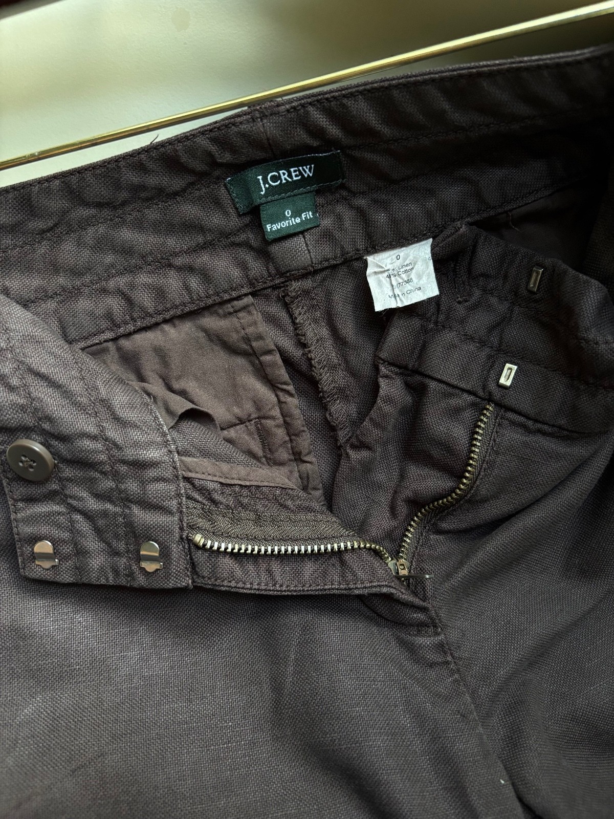 J.Crew Favorite Fit Linen Pants Size 2006 Straight Leg Trousers J.Crew Favorite Fit Linen Pants Size 2006 Straight Leg Trousers