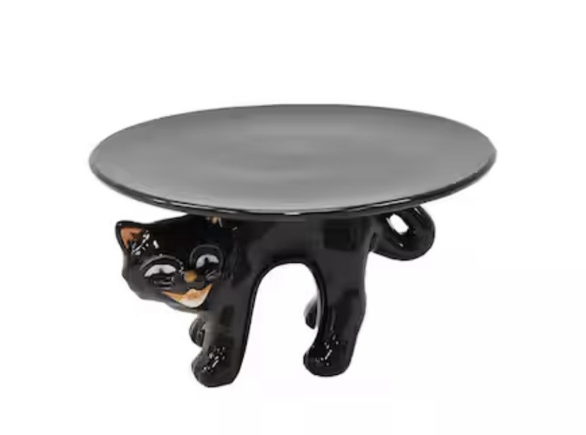 🧡🖤New Ceramic Nostalgia Halloween Black Cat Cupcake Stand