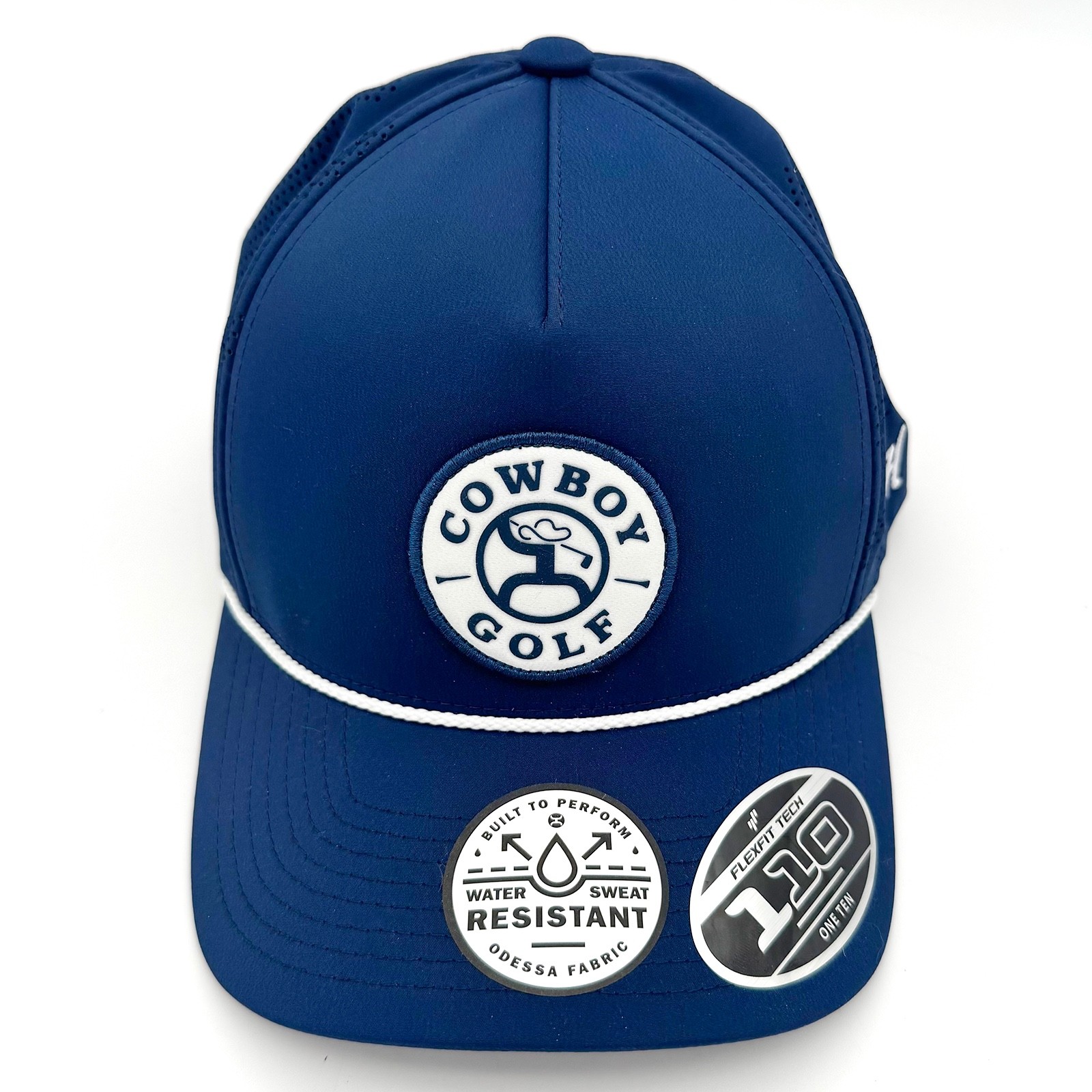 NWT Hooey Cowboy Golf Draw Hat 2530T-NV Navy Rope Snapback Golf Cap