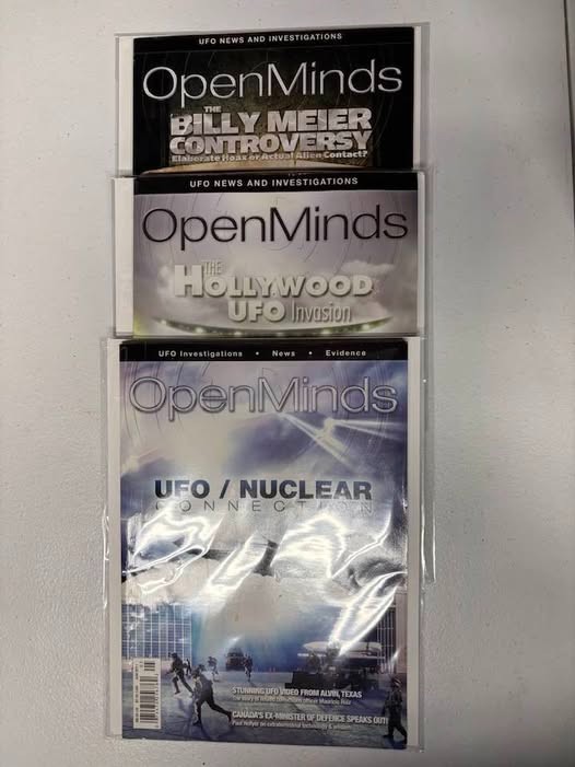 Open Minds UFO Magazine - Lot of Three - April/May - Aug/Sep - Oct/Nov - 2011