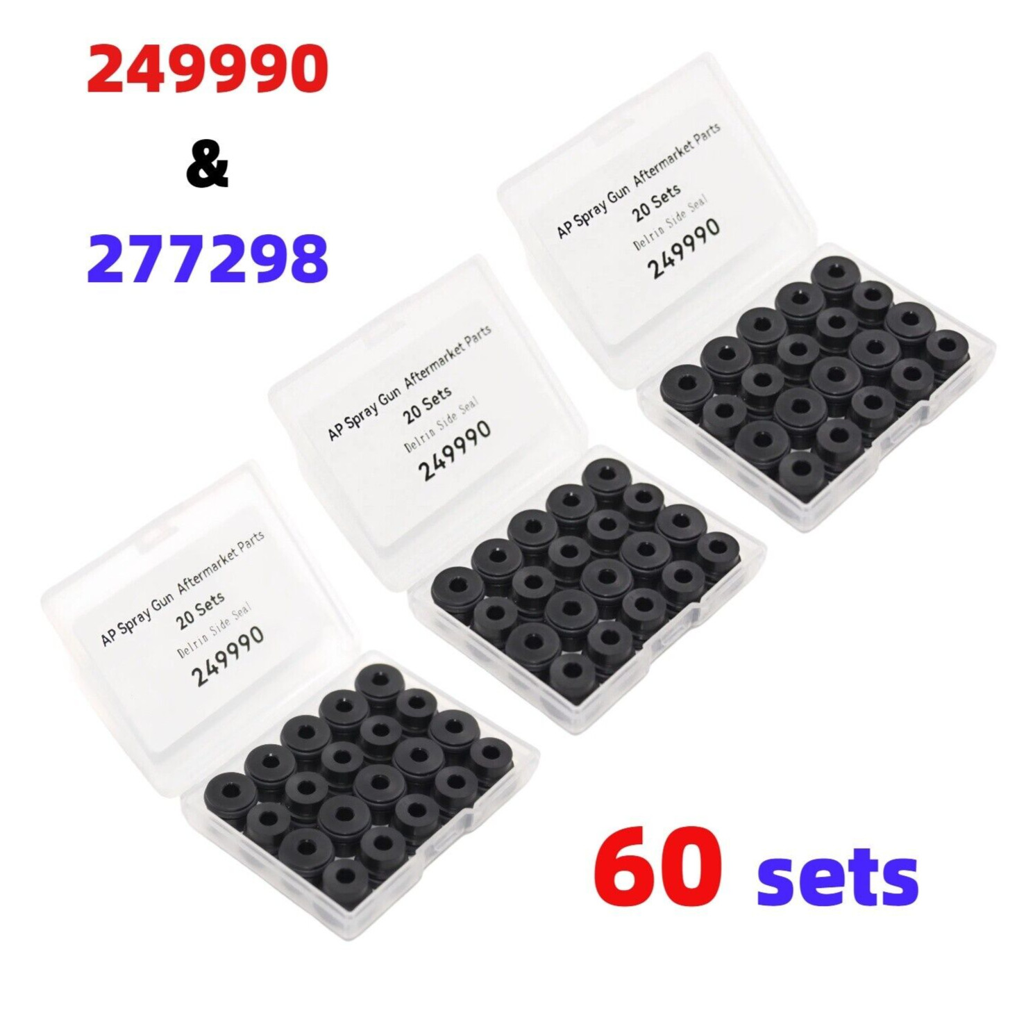 249990 Aftermarket No. of Side Seals Per Kit 60 277298 for Fusio AP Spray Gun 249990 Aftermarket No. of Side Seals Per Kit 60 277298 for Fusio AP Spray Gun
