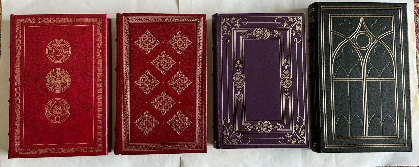 Vintage 1970s FRANKLIN LIBRARY - Lot Of 4 - HC Leather Gilt Books NF/F See Desc.