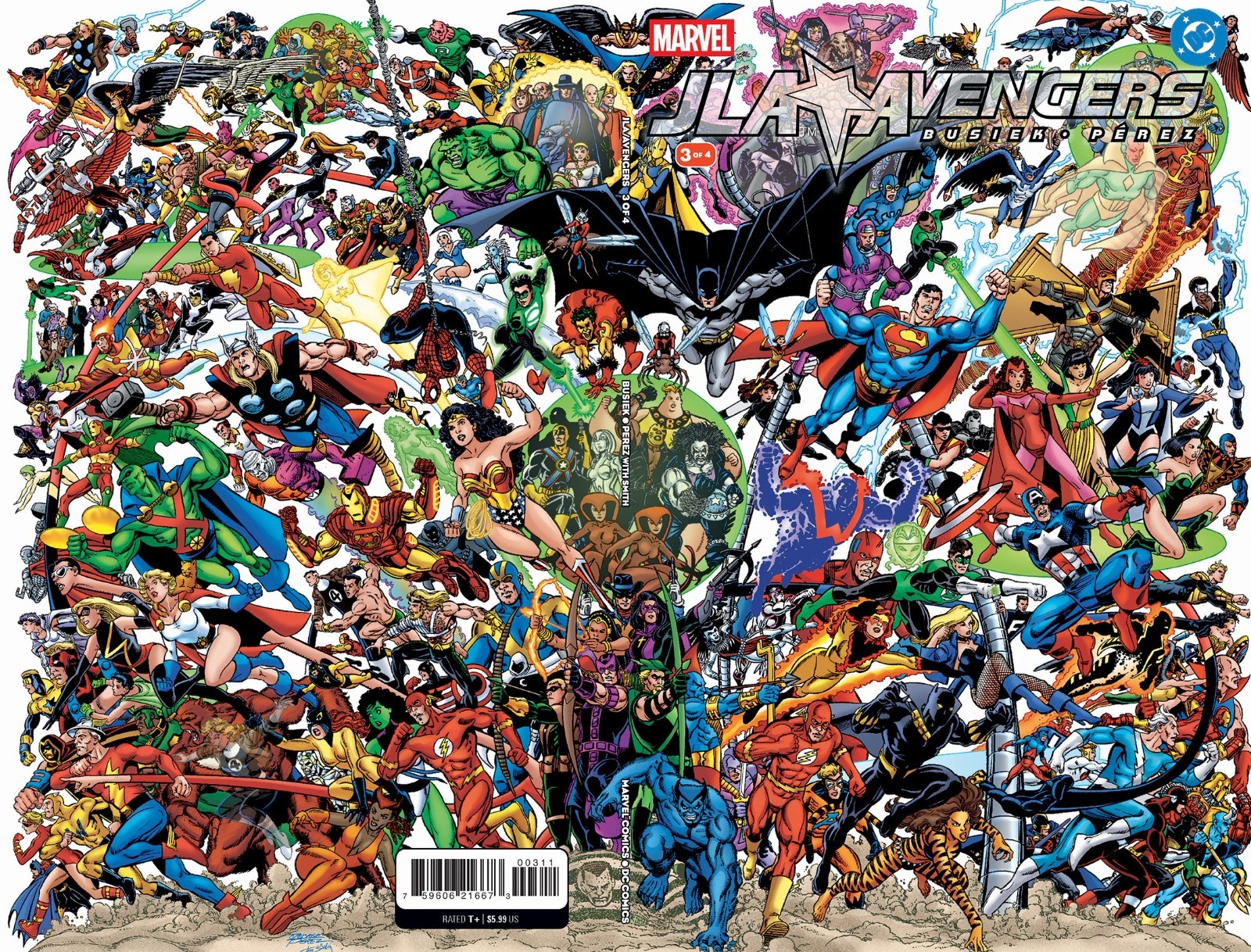 JLA/AVENGERS #3 FACSIMILE EDITION WRAPAROUND MAIN COVER (MARVEL COMICS 2026)