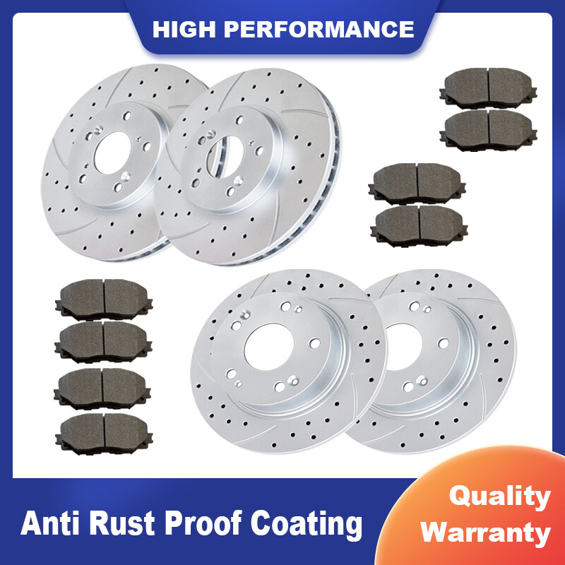 282mm Front Rear Drilled Rotors Brake Pads for 2008 2009 2010 Honda Accord Kits 282mm Front Rear Drilled Rotors Brake Pads for 2008 2009 2010 Honda Accord Kits
