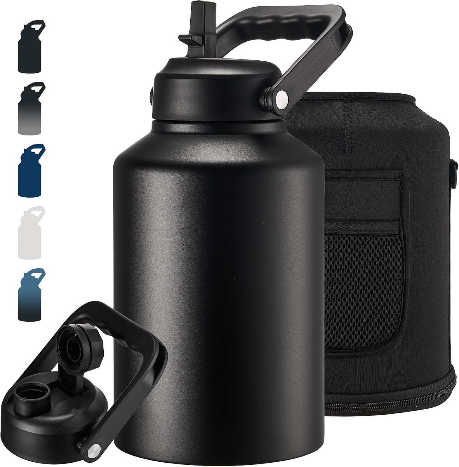 Insulated Gallon Jug, Large 128oz Stainless Steel Insulated Water Bottles with