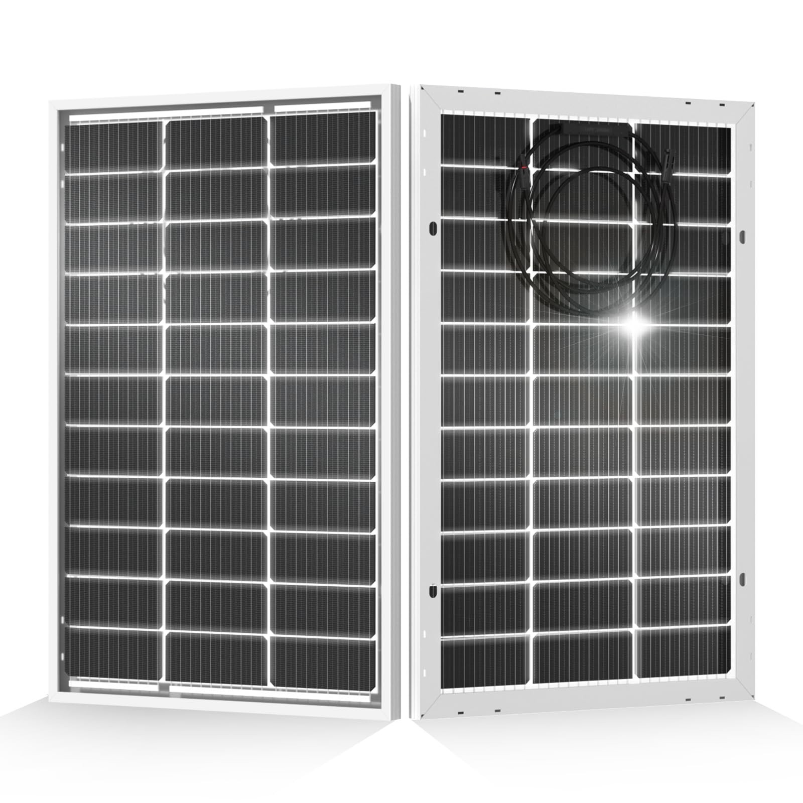 ECO-WORTHY 200 Watt Bifacial Solar 100W 2-Pack Panel, Black ECO-WORTHY 200 Watt Bifacial Solar 100W 2-Pack Panel, Black