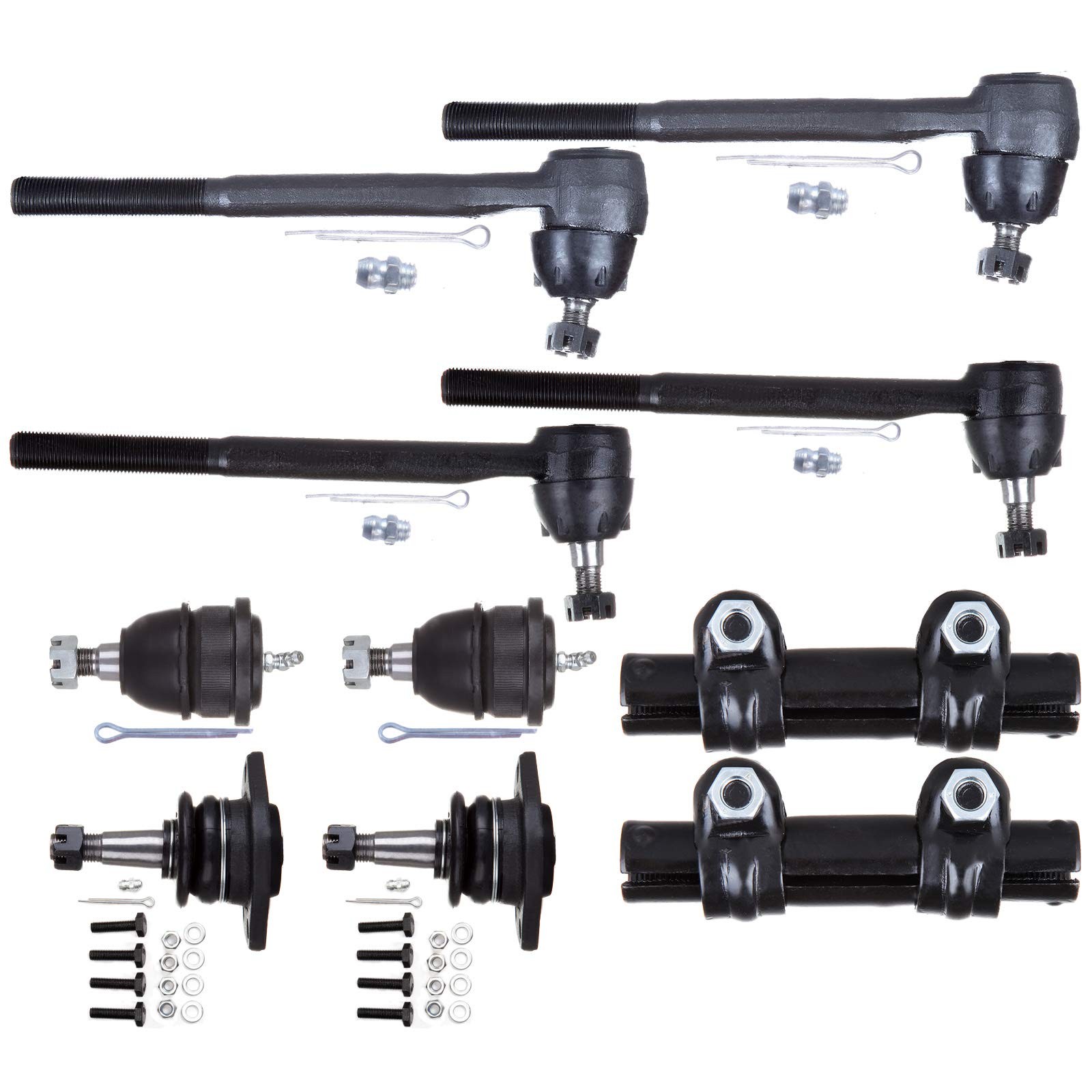 10pc Front Ball Joint Tie Rod End Sleeve Kit for Buick Chevy Olds Pontiac