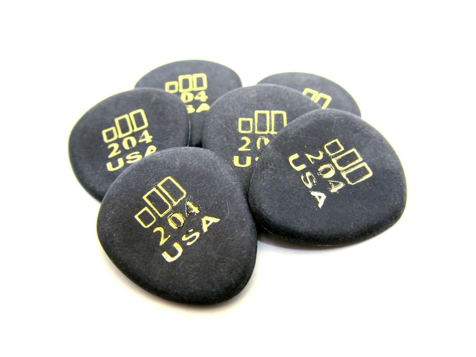Dunlop Guitar Picks 6 Picks Jazztone 204 Round Tip Made in the USA