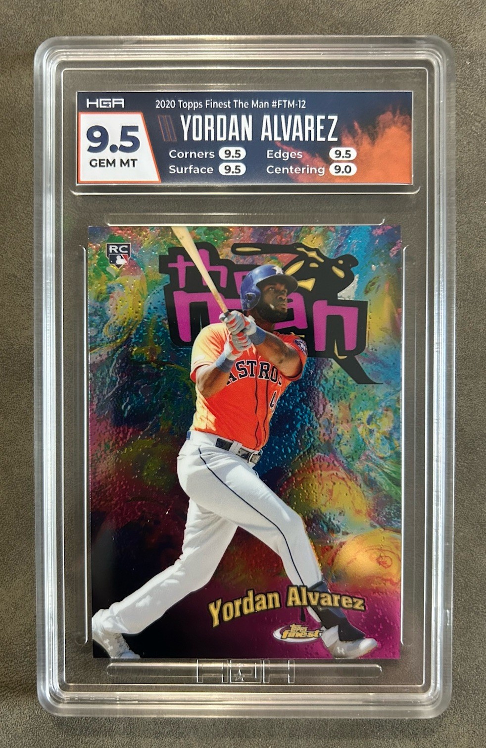 2020 Topps Finest Yordan Alvarez “The Man “ HGA 9.5 color match 🔥🔥🔥MVP
