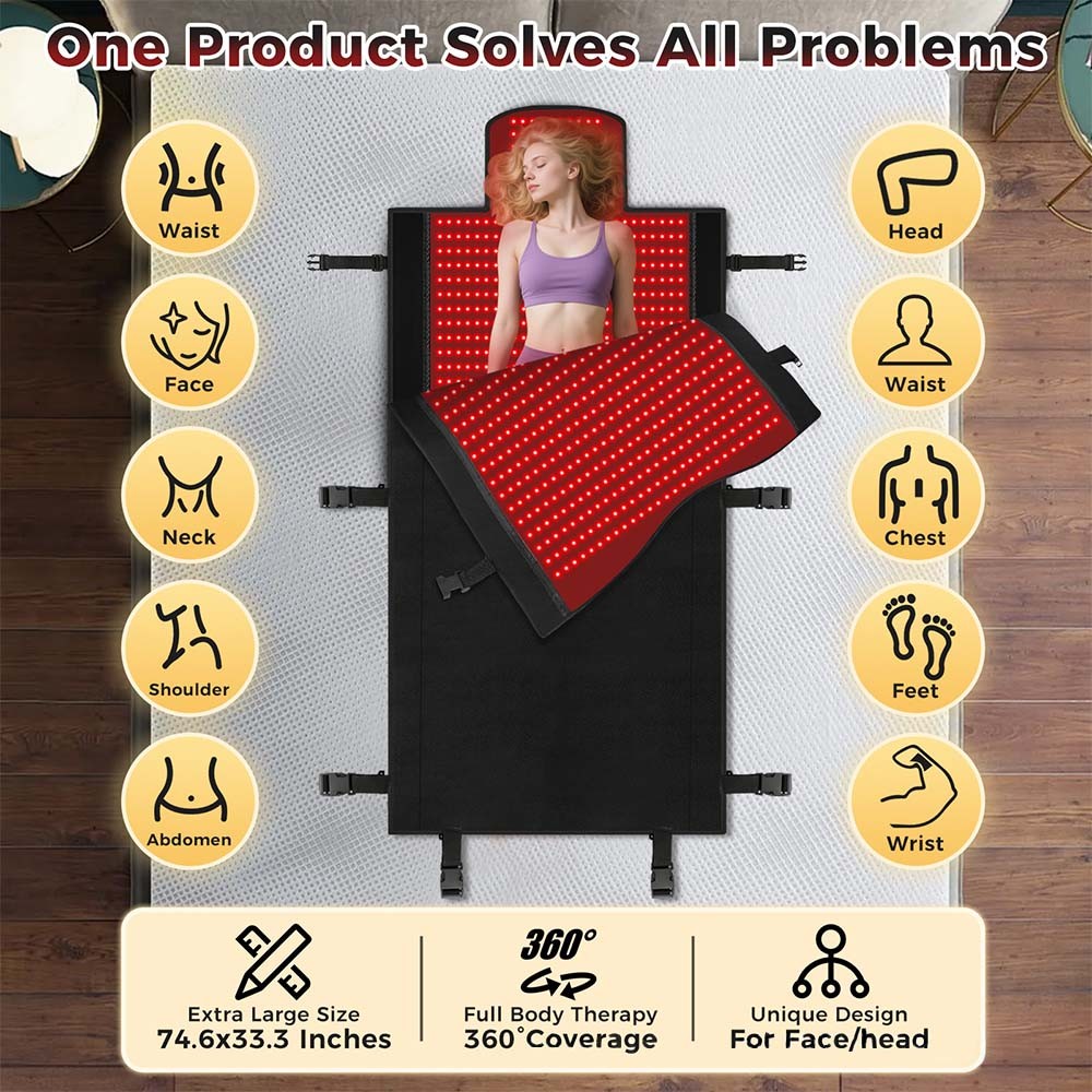 2680 LED Red Light Therapy Mat Full Coverage Warm Light Blanket for Daily Relax 2680 LED Red Light Therapy Mat Full Coverage Warm Light Blanket for Daily Relax