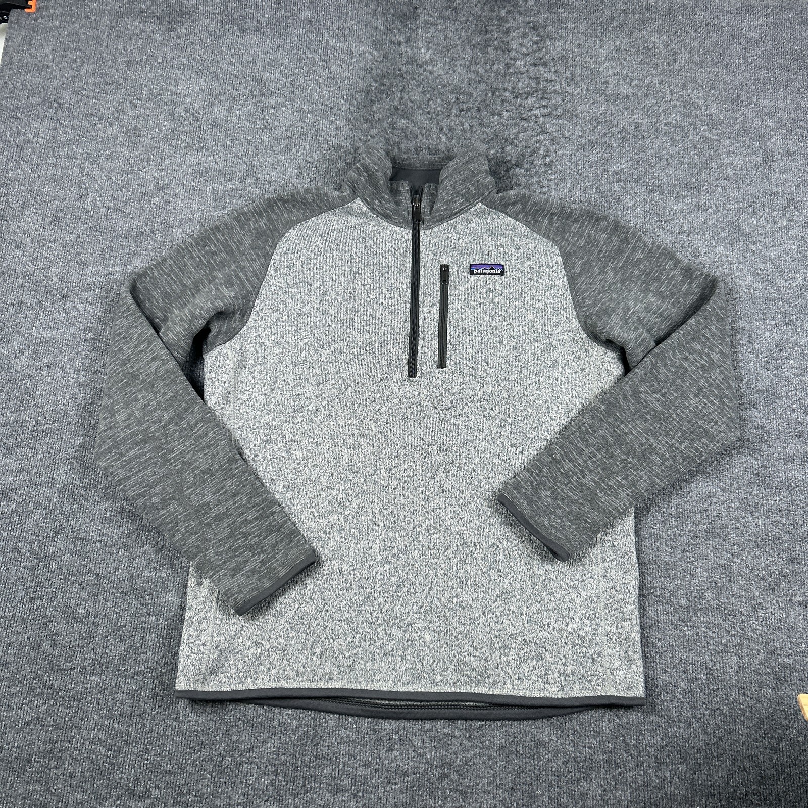 Patagonia Better Sweater Pullover Mens Large Gray 1/4 Zip Fleece Worn Wear