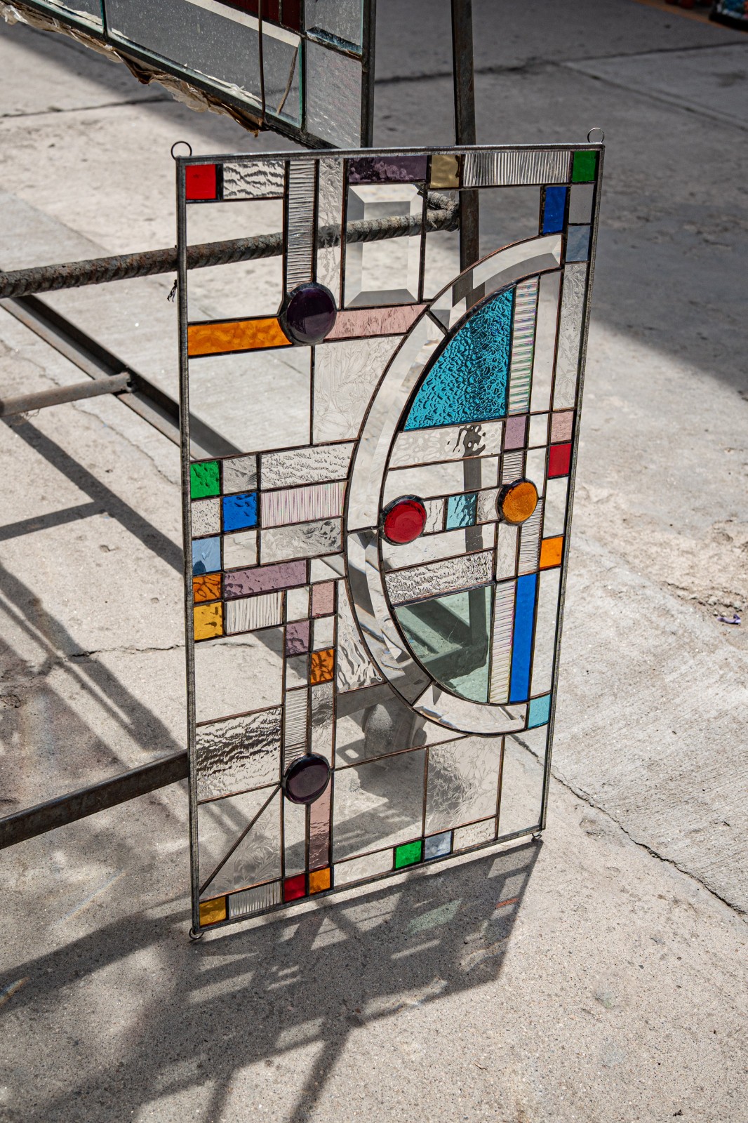 Frank Lloyd Wright Insprd Tiffany Style Stained Glass Window 21 x 12 INCHES D Frank Lloyd Wright Insprd Tiffany Style Stained Glass Window 21 x 12 INCHES D