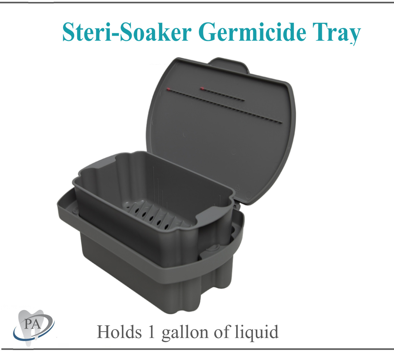 Gray* Germicide Tray for the Cold Sterilization of Dental, Tattoo, Steri-Soaker Gray* Germicide Tray for the Cold Sterilization of Dental, Tattoo, Steri-Soaker
