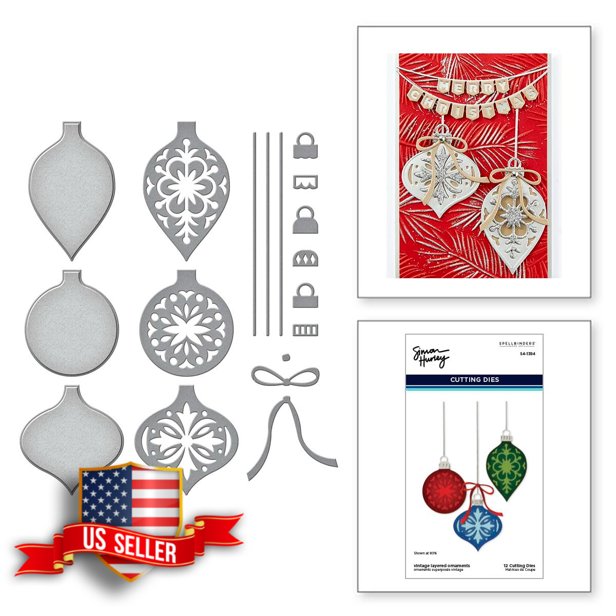 Spellbinders Vintage Layered Ornaments Etched Dies