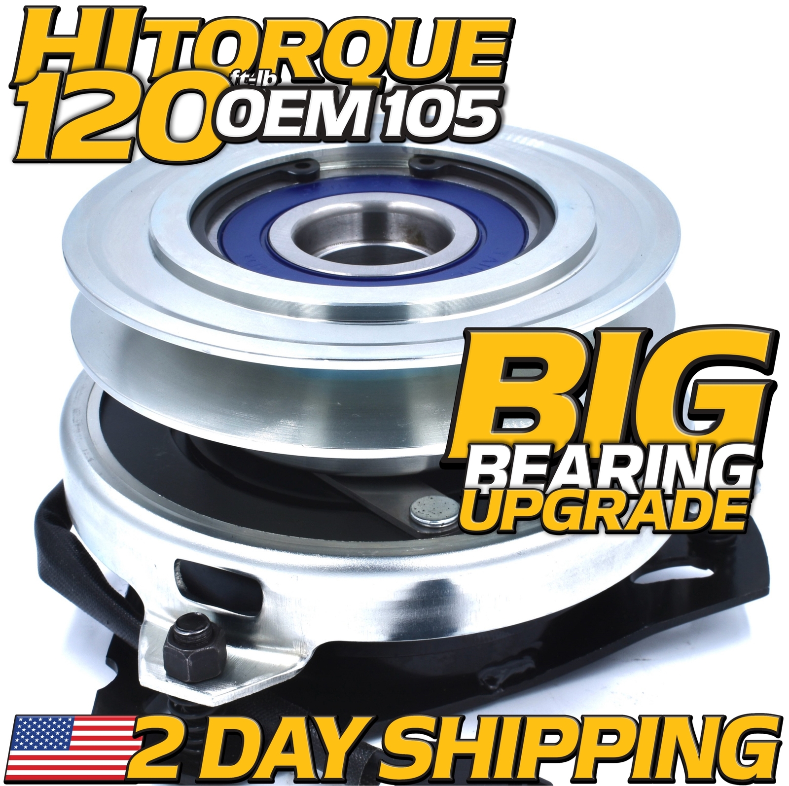 HiTorque BIGBearing PTO Clutch fits AYP Husqvarna Poulan Craftsman 532174509 HiTorque BIGBearing PTO Clutch fits AYP Husqvarna Poulan Craftsman 532174509