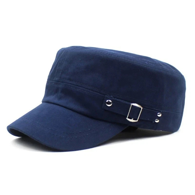 Classic Cotton Army Hat Military Cadet Patrol Style Simple Adjustable Flat Cap