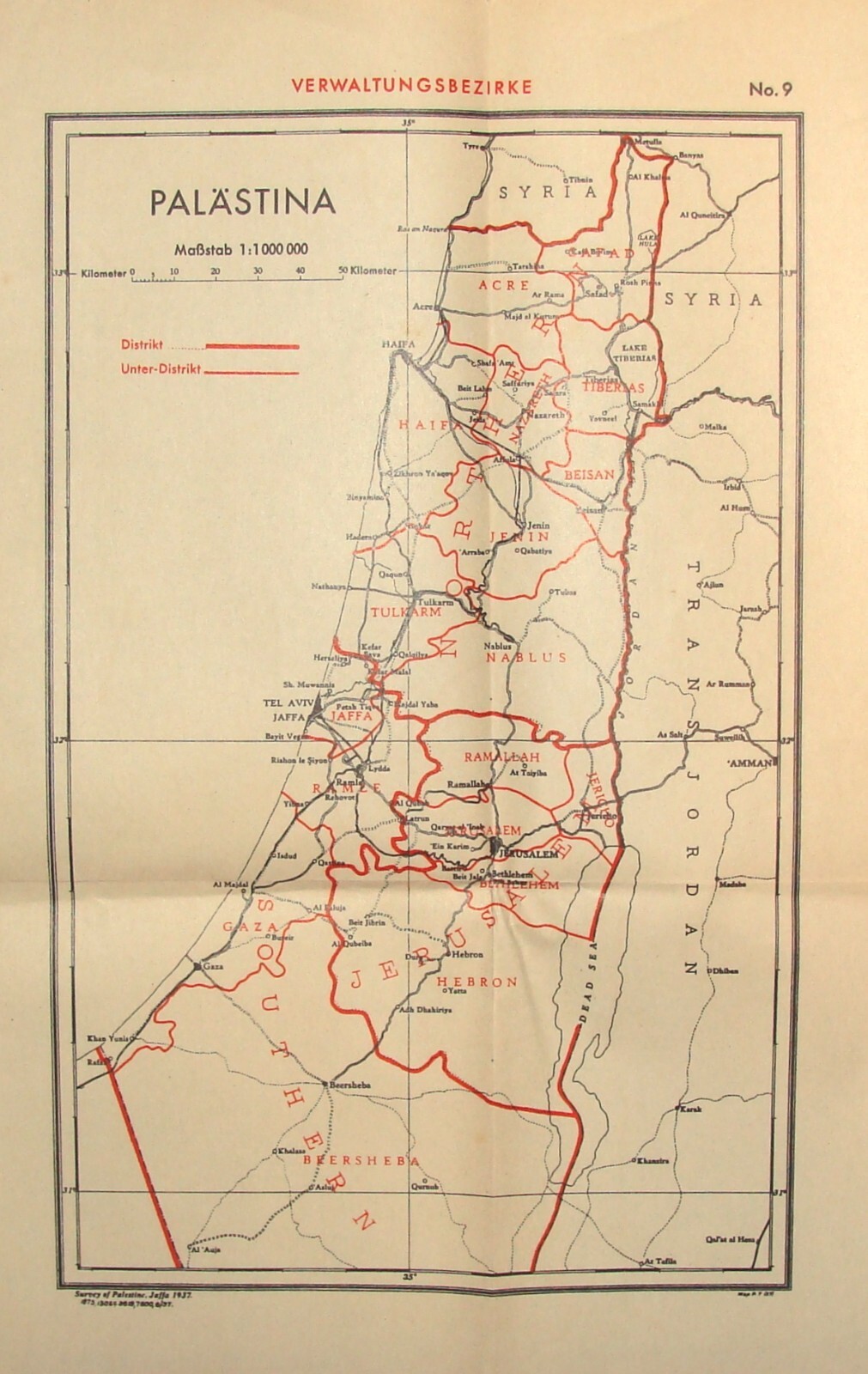 1937 Palestine Israel Partition Plan Map Jewish Arab State German Germany 1937 Palestine Israel Partition Plan Map Jewish Arab State German Germany