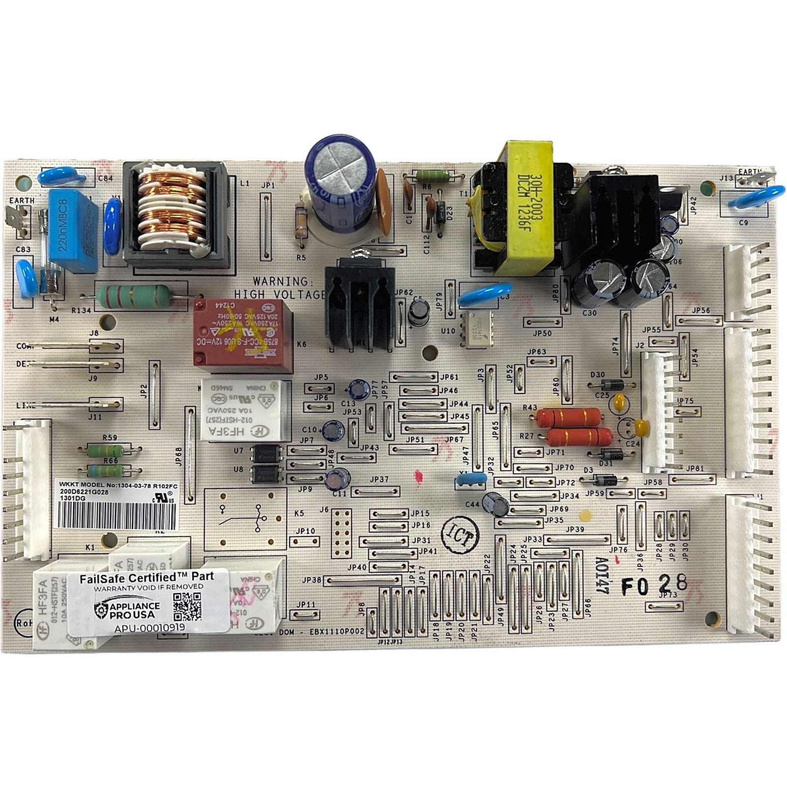 200D6221G028 GE Refrigerator Main Control Board Replacement