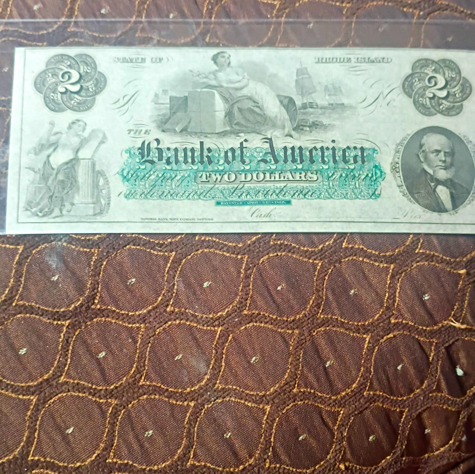 Bank of America $2 Banknote Note - Ungraded Currency, Uncertified Bank of America $2 Banknote Note - Ungraded Currency, Uncertified