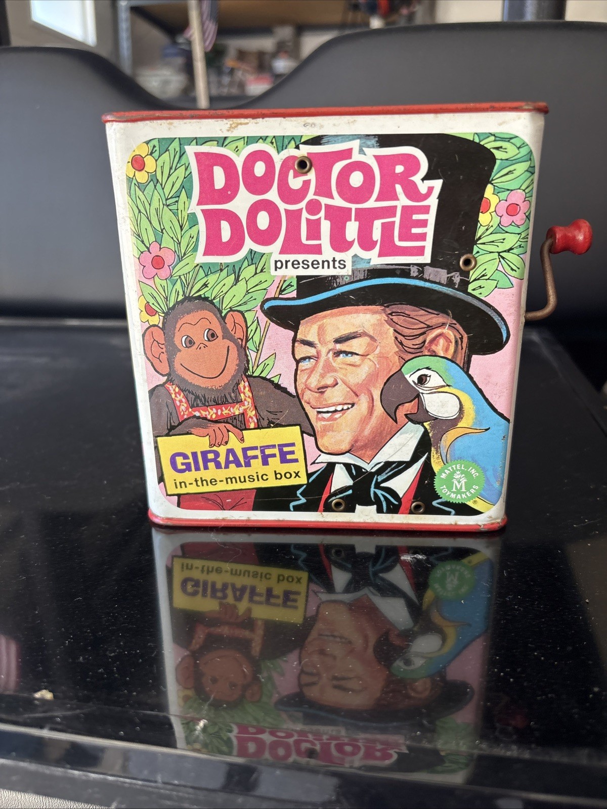 1967 Vintage Mattel DOCTOR DOLITTLE in Box Giraffe In The Music Box Jack works