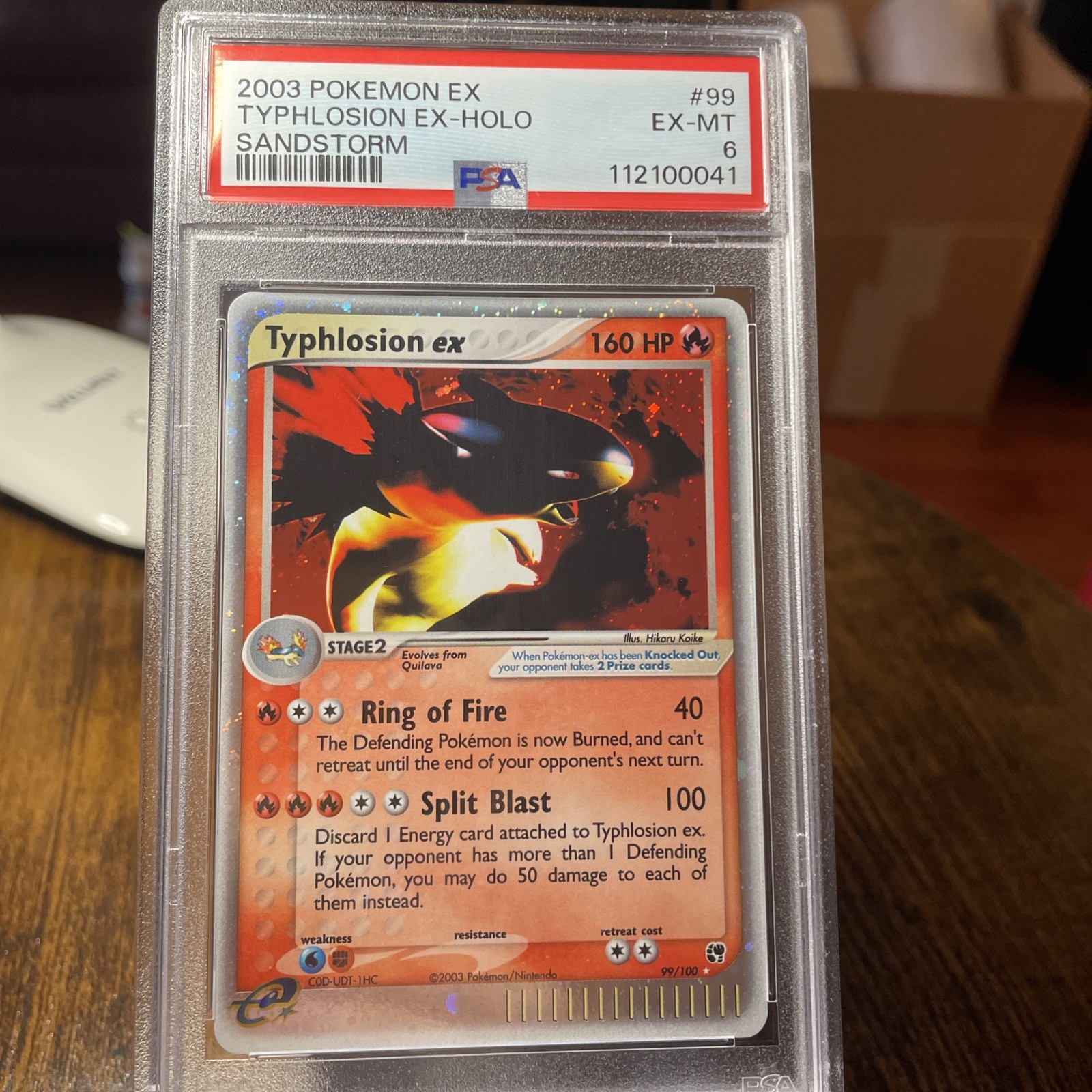 Typhlosion ex 99/100 Sandstorm Holo English PSA Graded 6 Pokemon TCG