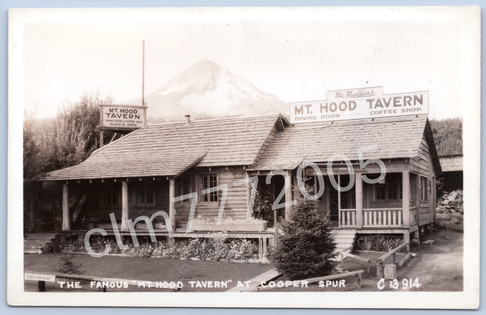 Postcard RPPC OR Cooper Spur Oregon Famous Mt Hood Tavern McMullins P19G