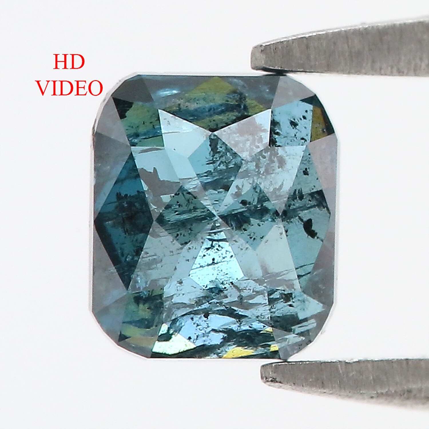 0.92 Ct Natural Loose Cushion Diamond 5.85 MM Blue Color Cushion Diamond NQ368