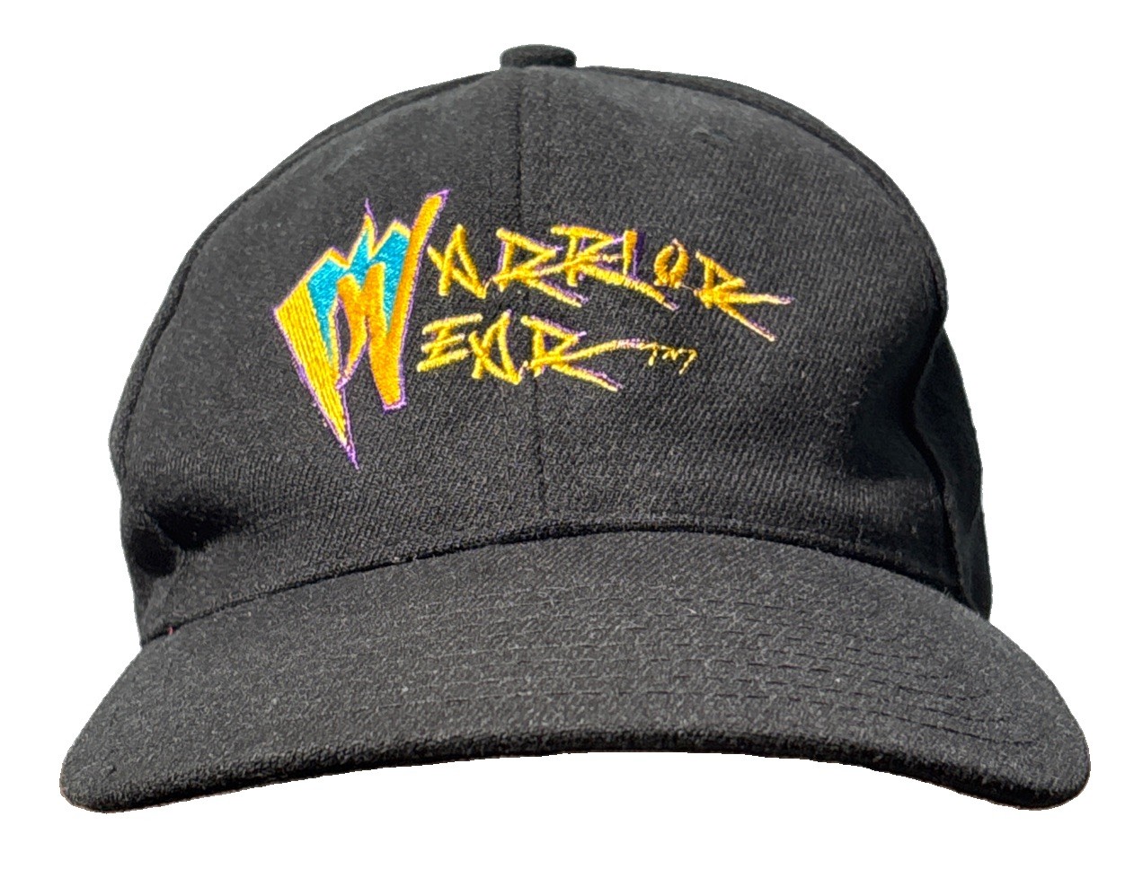 Vtg 90s Ultimate Warrior WWF Snapback Hat Cap Intensely Awesome Headmost Wool