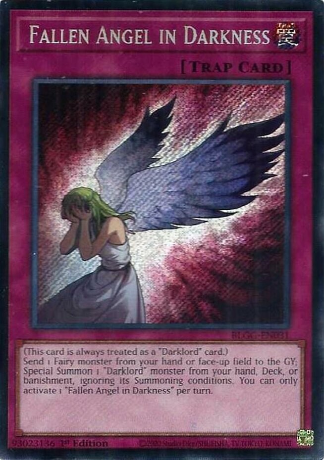 Fallen Angel in Darkness - BLGG-EN031 - Secret Rare - 1st Edition Near Mint, Eng