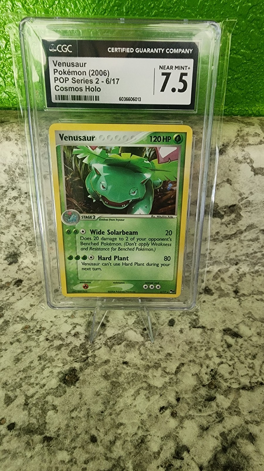 Nintendo Venusaur POP Series 2 6/17 Cosmos Holo ENG 2006 CGC 7.5 🍃🍃🍃