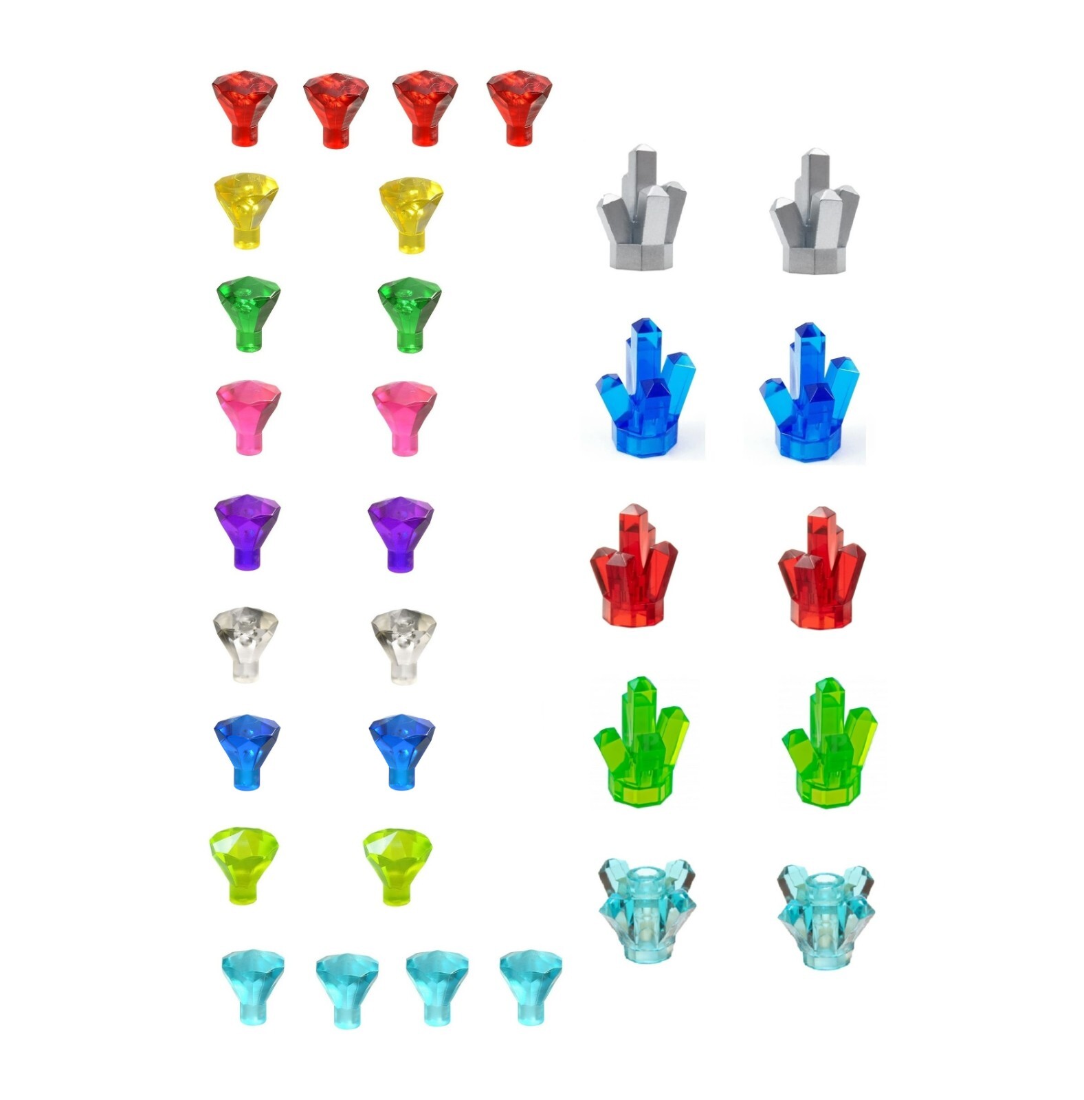 NEW Authentic LEGO Treasure Diamonds Jewels Crystals Minerals Rocks Rare Pieces NEW Authentic LEGO Treasure Diamonds Jewels Crystals Minerals Rocks Rare Pieces