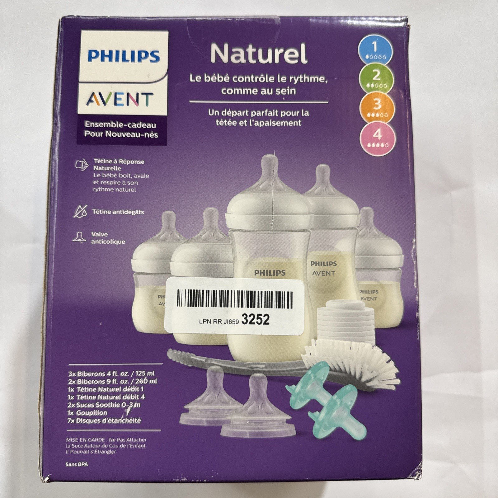 Philips Avent Natural Response Baby Gift Set, 4oz & 9oz Bottles, SCD838/02 Philips Avent Natural Response Baby Gift Set, 4oz & 9oz Bottles, SCD838/02