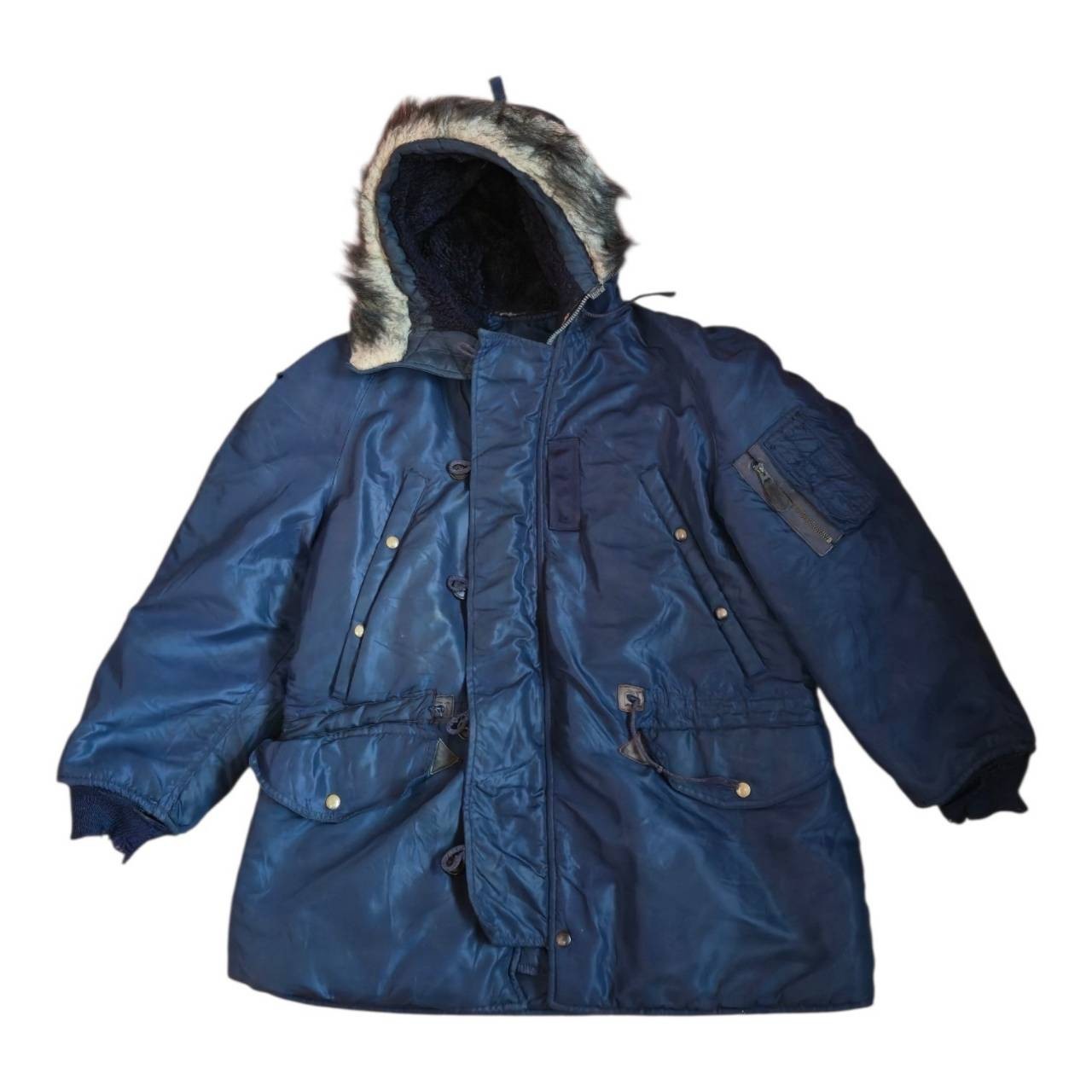 Original VTG 50s USAF N-3A Blue Snorkel Parka MIL-J-6279 Air Crew Jacket Heavy