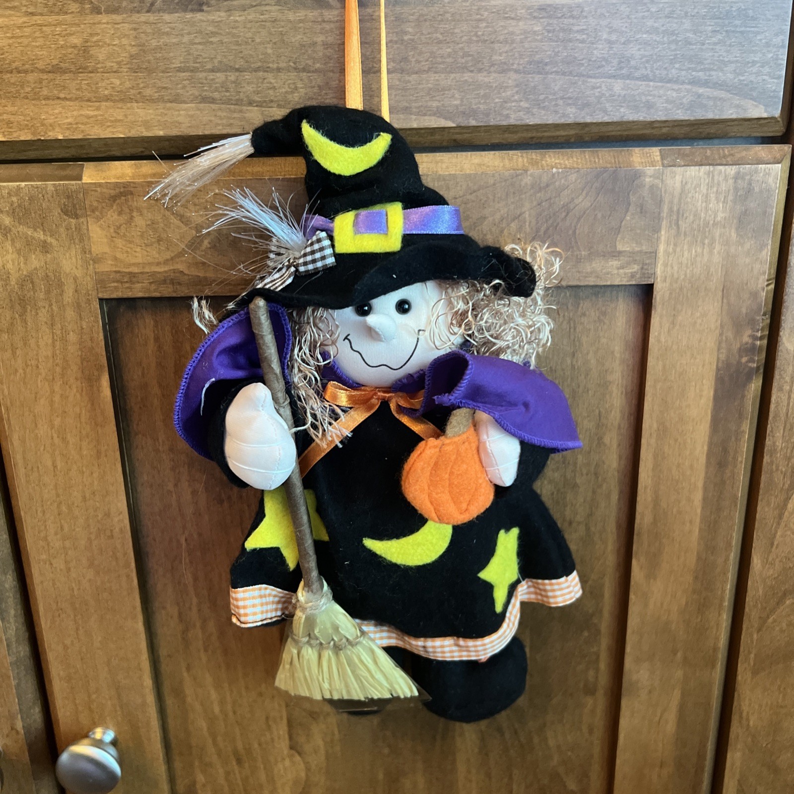 fiber optic halloween witch hanging decor new moon and stars dress fiber optic halloween witch hanging decor new moon and stars dress