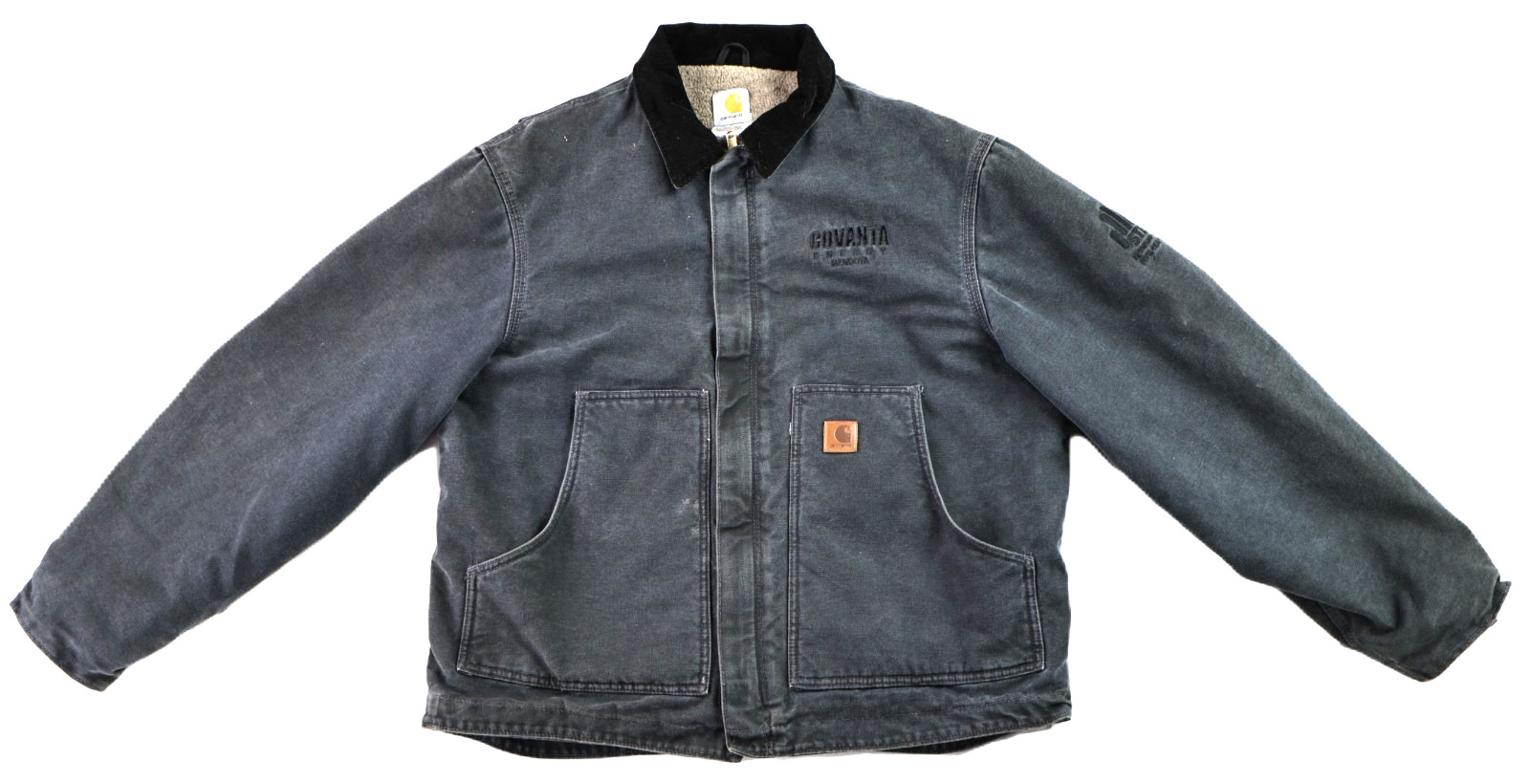 CARHARTT J164 J22 Men’s L PTL Petrol Gray Canvas Dearborn Detroit Coat Jacket