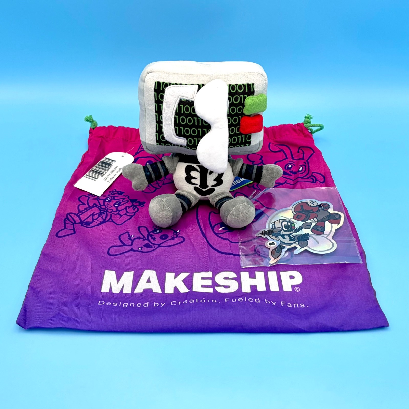 Roblox Die of Death Badware Plush Figure Bag + Sticker Official Plushie MakeShip Roblox Die of Death Badware Plush Figure Bag + Sticker Official Plushie MakeShip