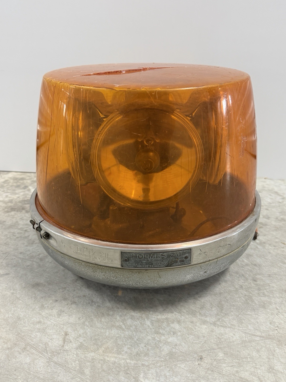 Vintage Dietz 211 Holmes Amber Rotating Beacon Warning Light Tow Truck Parts.