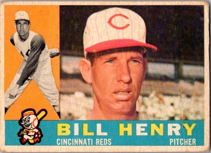 1960 Topps Bill Henry, Pitcher, Cincinnati Reds # 524 (High #) 1960 Topps Bill Henry, Pitcher, Cincinnati Reds # 524 (High #)