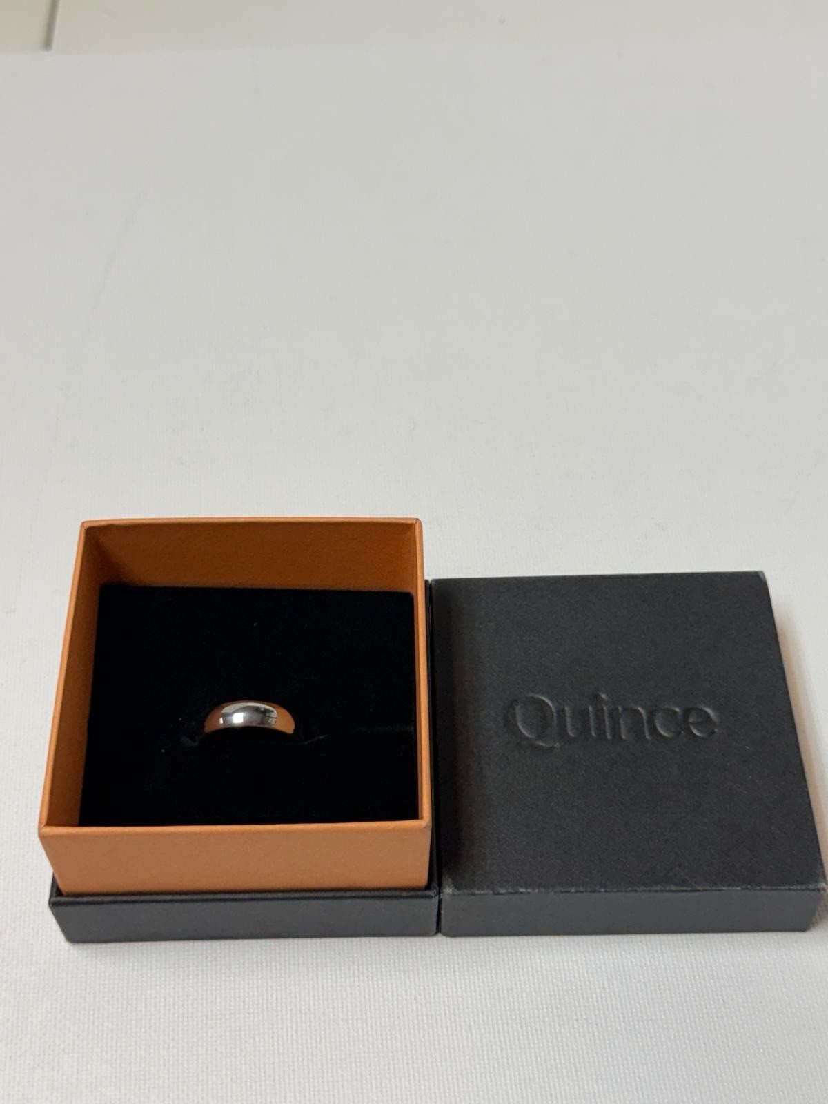 Quince - Black Triton TC850Q Men Women Plain Shine Ring Size 10 Quince - Black Triton TC850Q Men Women Plain Shine Ring Size 10