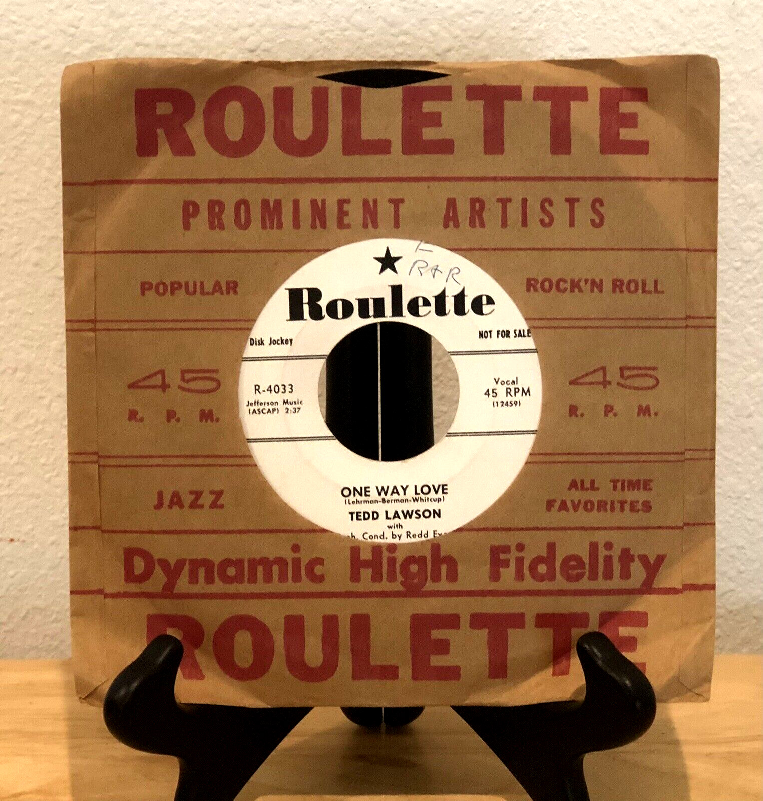 VINTAGE 1957 ROULETTE PROMO TEDD LAWSON \